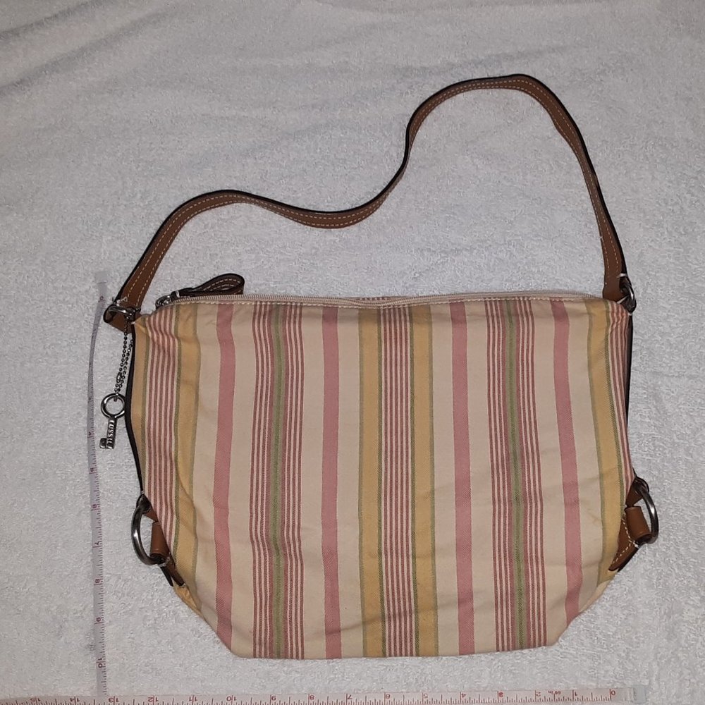 Fossil 75082 Key Striped Multi Colored Canvas